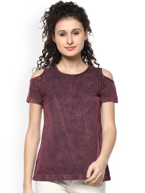 

Mayra Women Burgundy Solid Top