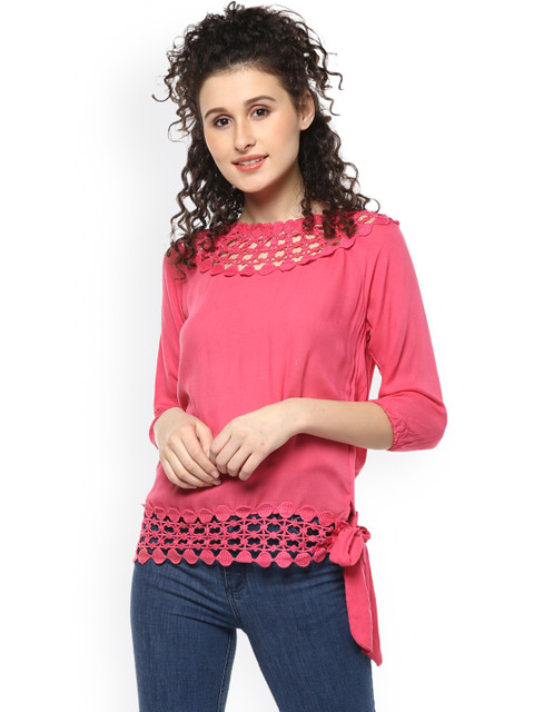 

Mayra Women Pink Solid Top