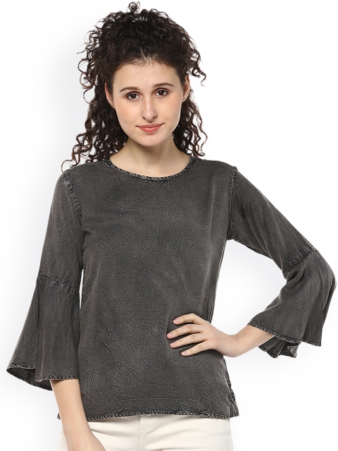 

Mayra Women Grey Solid Top