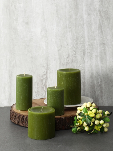 

Pure Home and Living Set Of 2 Green Candles