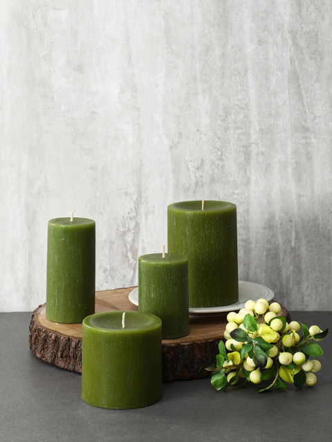 

Pure Home and Living Set Of 2 Green Candles