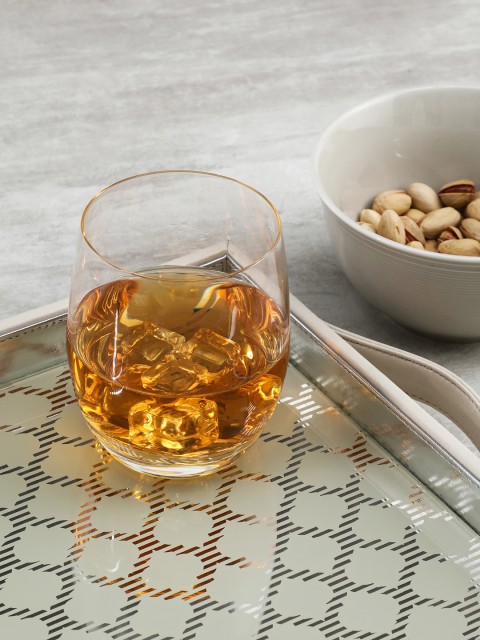 

Pure Home and Living Set of 6 Club Clear Whiskey Glasses, Transparent