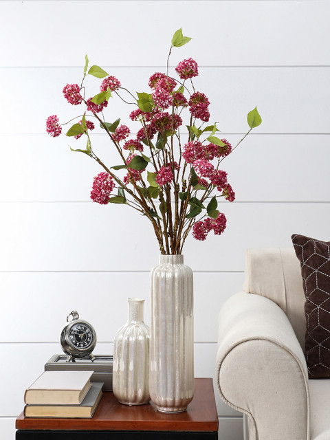 

Pure Home & Living Set of 2 Hydrangea Floral Stems, Red