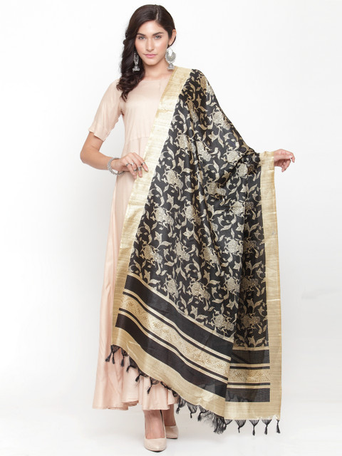 

Varanga Black Printed Bhagalpuri Dupatta