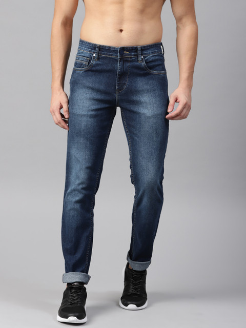 

HRX by Hrithik Roshan Men Blue Slim Fit Mid-Rise Clean Look Stretchable Jeans