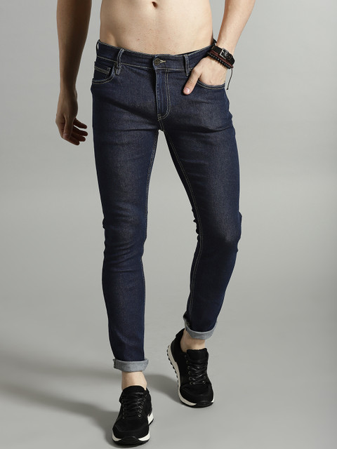 

Roadster Men Navy Skinny Fit Mid-Rise Clean Look Stretchable Jeans, Navy blue