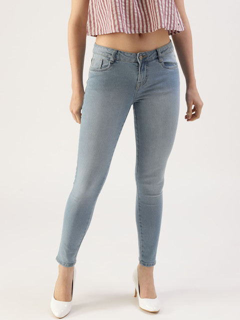 

DressBerry Women Blue Skinny Fit Mid-Rise Clean Look Stretchable Jeans