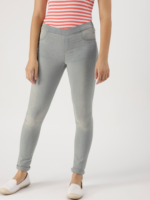 

DressBerry Blue Solid Jeggings