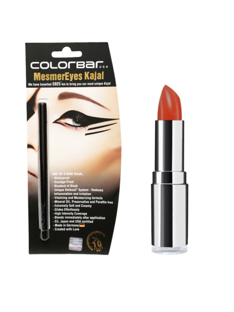 

Colorbar Women Set of Lipstick & Kajal, Orange