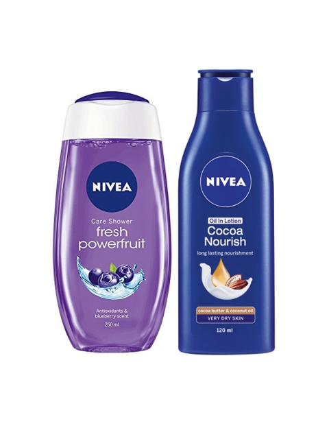 

Nivea Unisex Set of 2 Bath & Body Gift Set, Purple