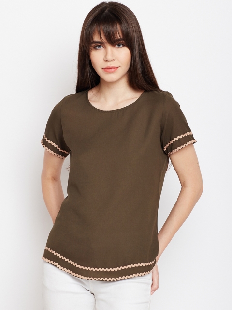 

Ruhaans Women Green Solid Top