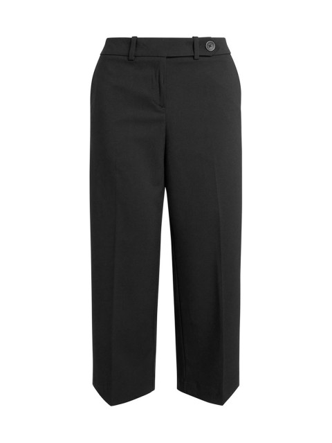 

next Women Black Slim Fit Solid Culottes
