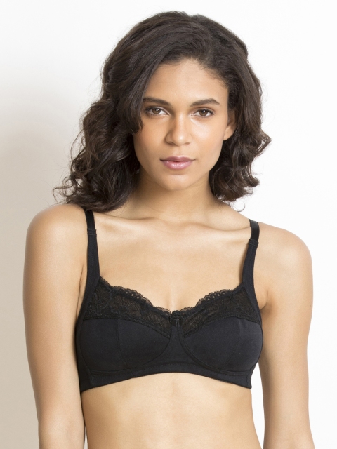 

Zivame Black Self Design Non-Wired Non Padded Everyday Bra ZI0ZPCTB03RBLAK