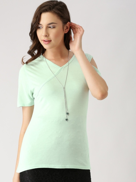 

Marie Claire Women Green Solid Top
