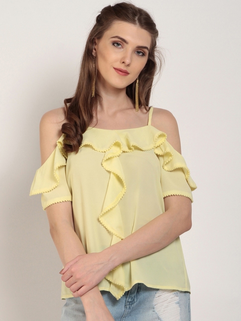 

Marie Claire Women Yellow Solid Top