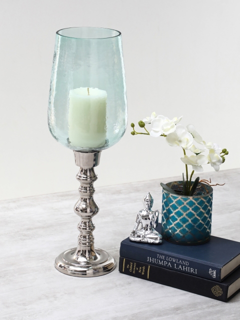 

Pure Home and Living Blue Textured Candle Holder