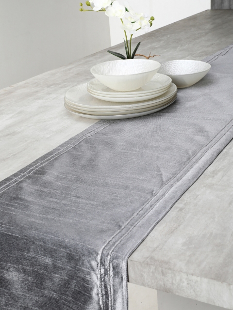 

Pure Home and Living Grey Embroidered 90" x 13" Table Runner