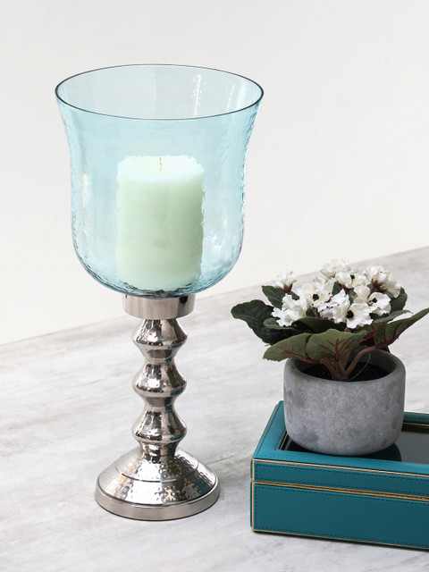 

Pure Home and Living Blue Textured Candle Holder