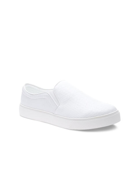 

ALDO Women White Solid Slip-On Sneakers