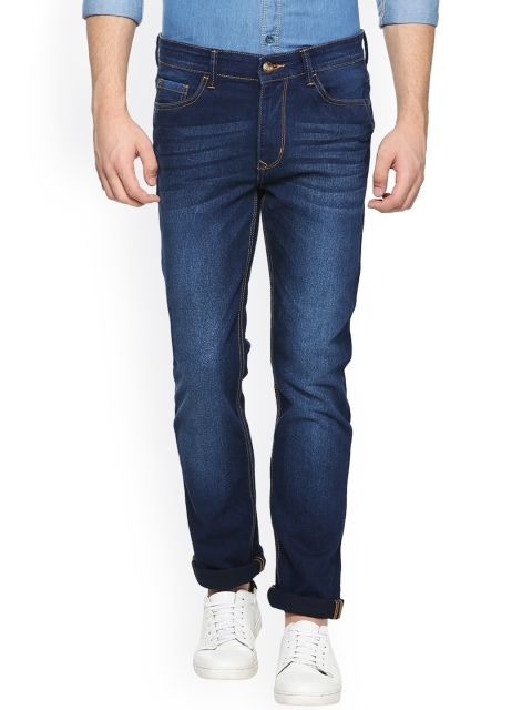 

People Men Blue Slim Fit Mid-Rise Clean Look Stretchable Jeans