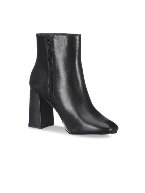 

Saint G Women Black Solid Heeled Boots