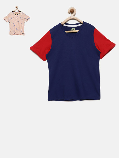 

YK Boys Pack of 2 Tshirts, Peach