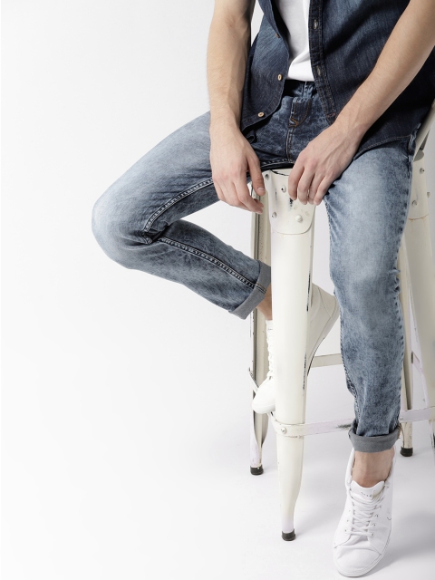 

Mast & Harbour Men Blue Skinny Fit Mid-Rise Clean Look Stretchable Jeans