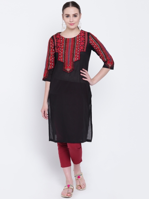 

Rangriti Women Assorted Yoke Design Straight Kurta
