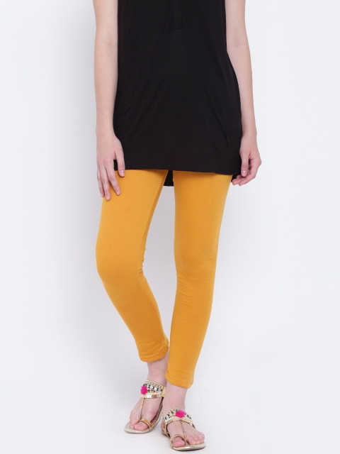 

Rangriti Mustard Yellow Solid Leggings