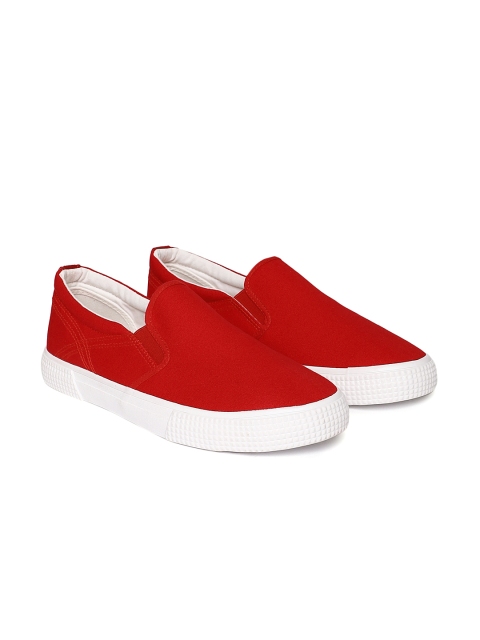 

GAS Men Red Solid SANTAMONICA Slip-On Sneakers