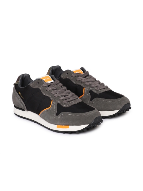 

GAS Men Black & Grey Colourblocked PARRIS MX Sneakers