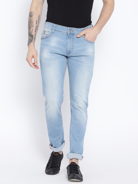 

John Players Men Blue Skinny Fit Low-Rise Clean Look Stretchable Jeans