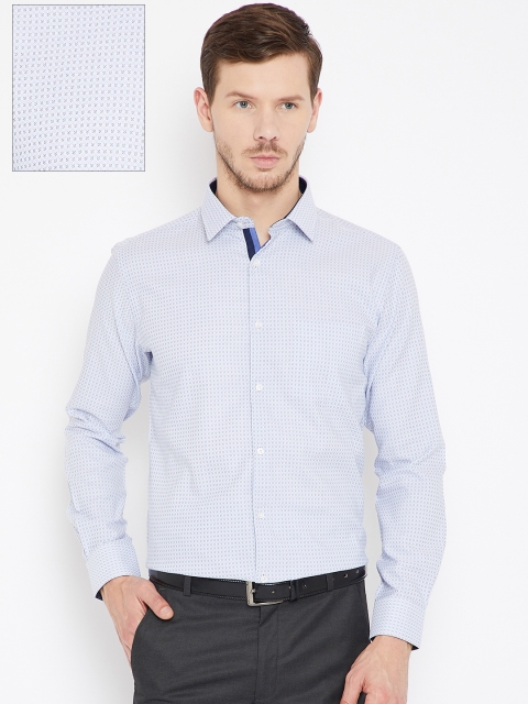 

Park Avenue Men Blue Slim Fit Self-Design Formal Shirt