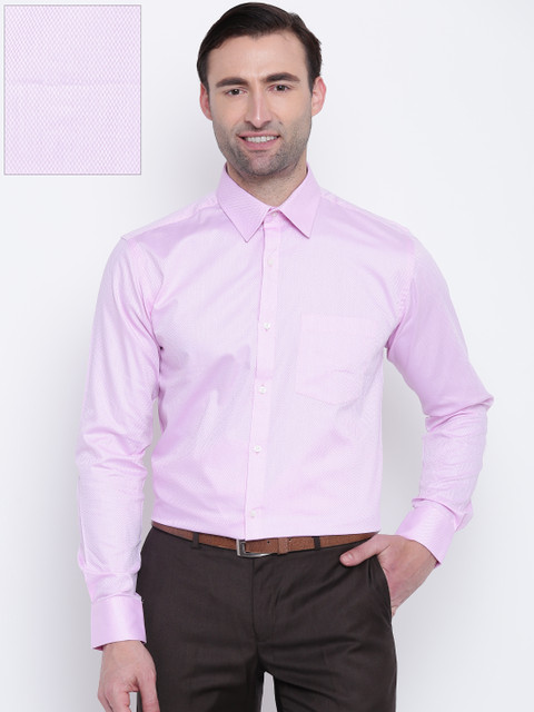 

Park Avenue Men Pink Slim Fit Self Design Formal Shirt