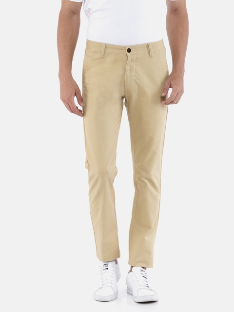 

Park Avenue Men Beige Slim Fit Solid Chinos