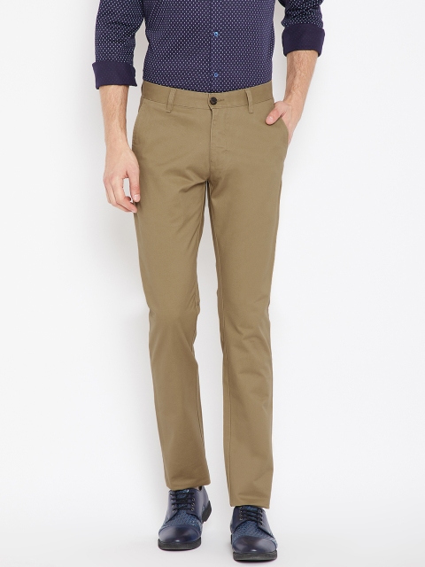 

Park Avenue Men Khaki Neo Fit Solid Regular Trousers