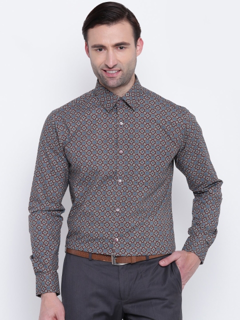 

Park Avenue Men Maroon & Blue Slim Fit Printed Smart Casual Shirt
