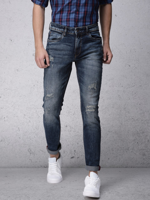 

Ecko Unltd Men Blue Super Slim Fit Mid-Rise Mildly Distressed Stretchable Jeans
