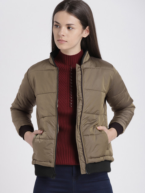 

Chemistry Women Brown Solid Padded Jacket
