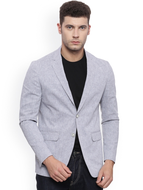 

Peter England Grey Slim Fit Single-Breasted Blazer