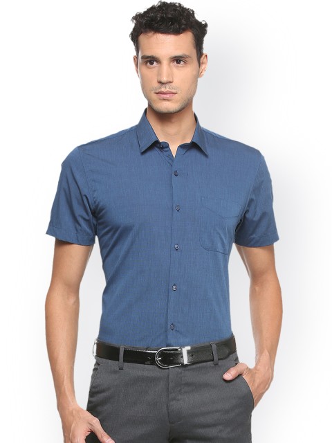 

Peter England Men Blue Slim Fit Solid Formal Shirt