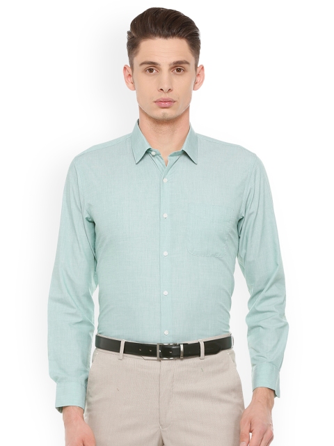 

Peter England Men Green Regular Fit Solid Formal Shirt