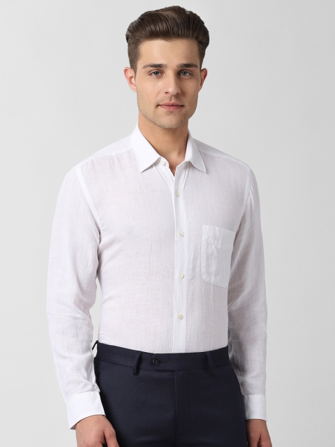 

Peter England Men White Regular Fit Solid Formal Shirt