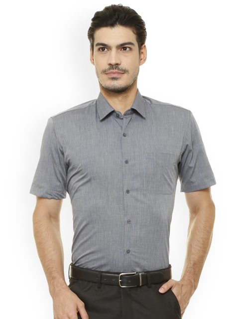 

Peter England Men Grey Regular Fit Solid Formal Shirt