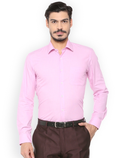 

Peter England Men Pink Slim Fit Solid Formal Shirt