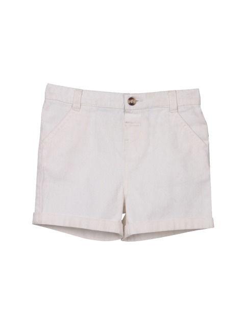 

Beebay Boys White Solid Regular Fit Regular Shorts