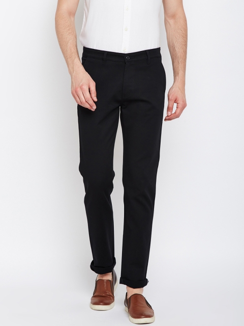 

Hancock Men Black Slim Fit Solid Chinos