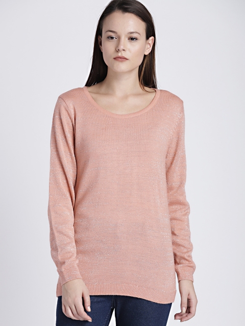 

Chemistry Women Pink Solid Lurex Sweater