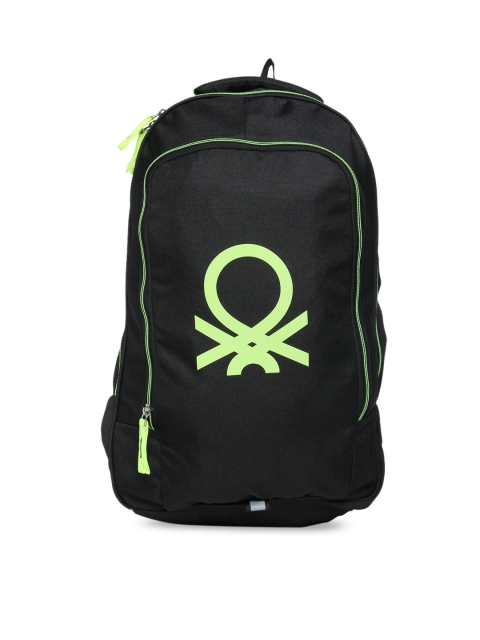

United Colors of Benetton Unisex ECO GREEN BACKPACK, Black