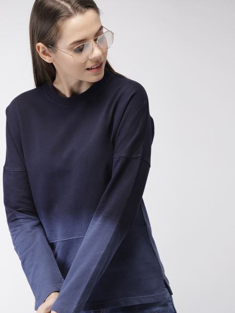 

Mast & Harbour Women Blue Solid Sweatshirt